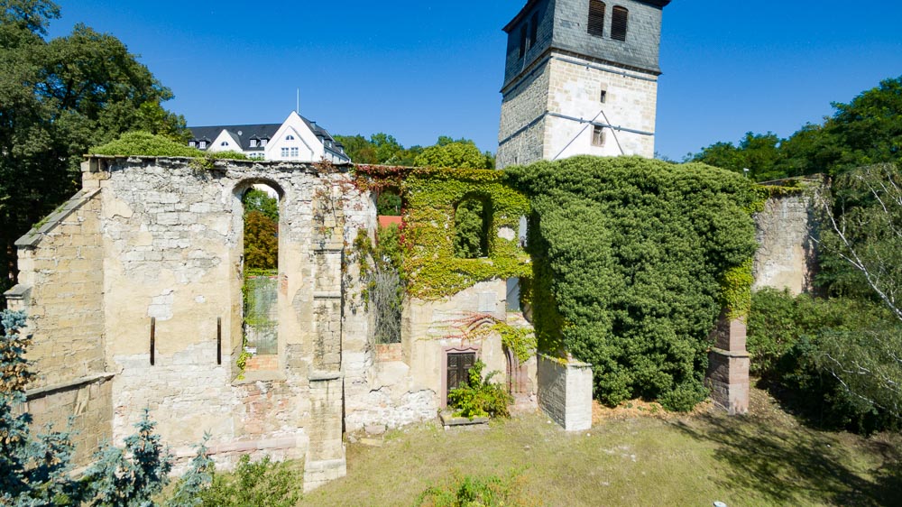 Bad Frankenhausen Oberkirche mit Kirchenschiff Ruine 2017