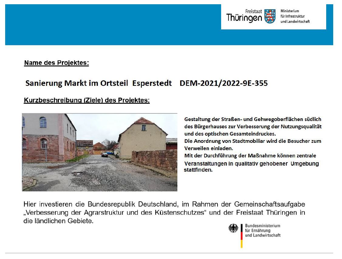 Dorferneuerung Projekt Esperstedt