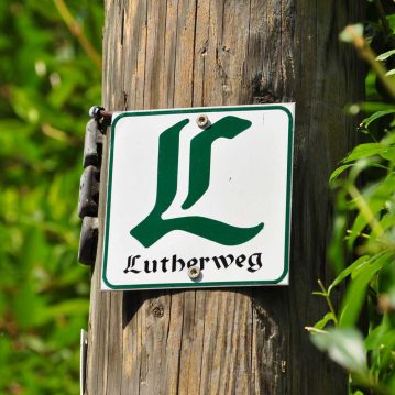Bad Frankenhausen Lutherweg Schild